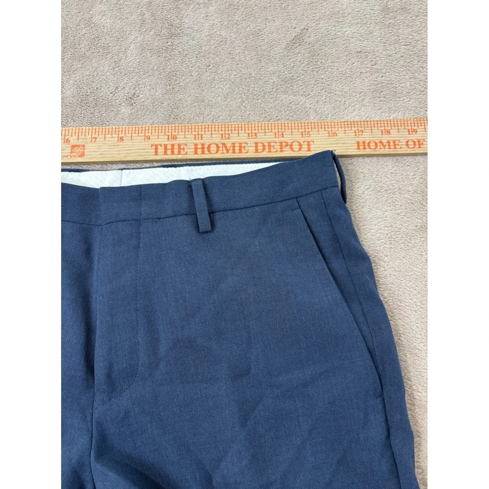 J. Crew Tollegno 1900 Dress Pants Men's Slim Fit 30x30 Blue Wool Trousers EUC